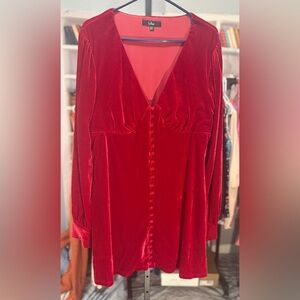 Lulu's Vibrant Red Dress